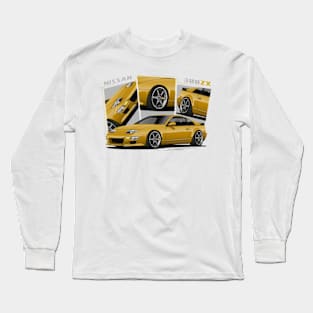 Nissan 300ZX, JDM Car Yellow Long Sleeve T-Shirt